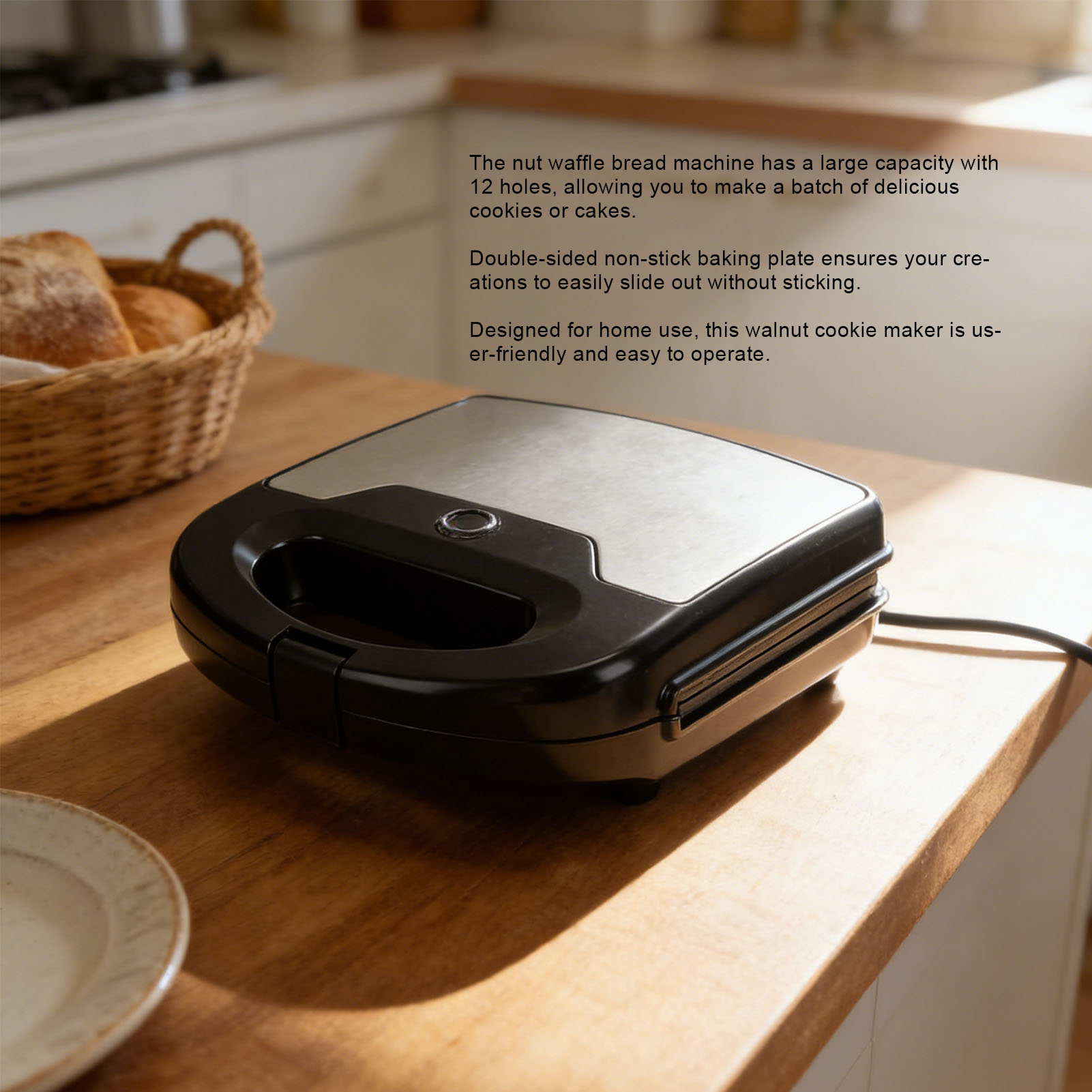 Mini Waffle Maker Machine - Machine à gaufres et biscuits électriques