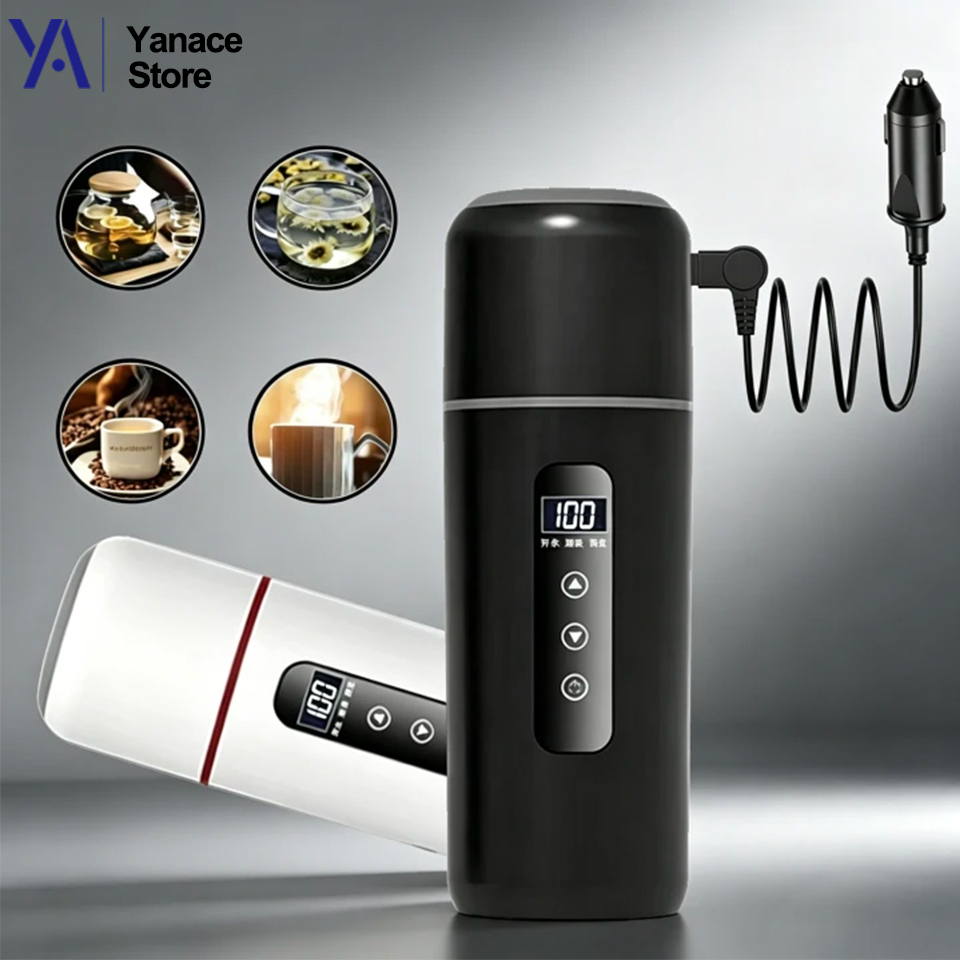 Electric Kettle Temperature Control - Tasse chauffante pour voiture 12V 24V,
