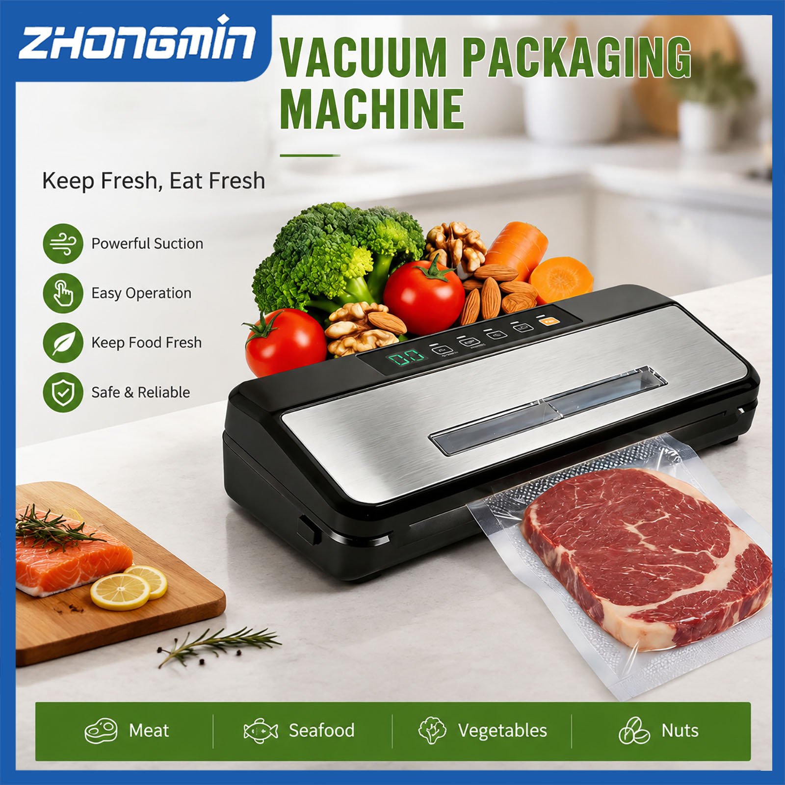 Machine de scellement sous vid - Food Vacuum Sealer Machine avis et prix