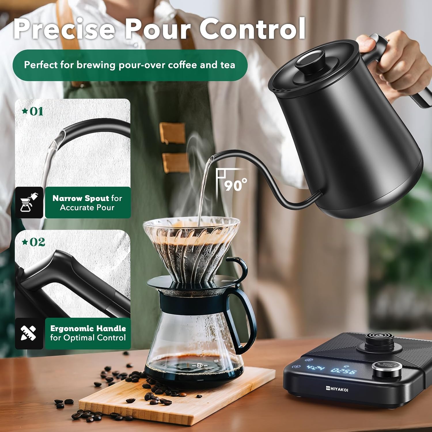 Bouilloire électrique à col de - Electric Kettle Temperature Control avis et prix